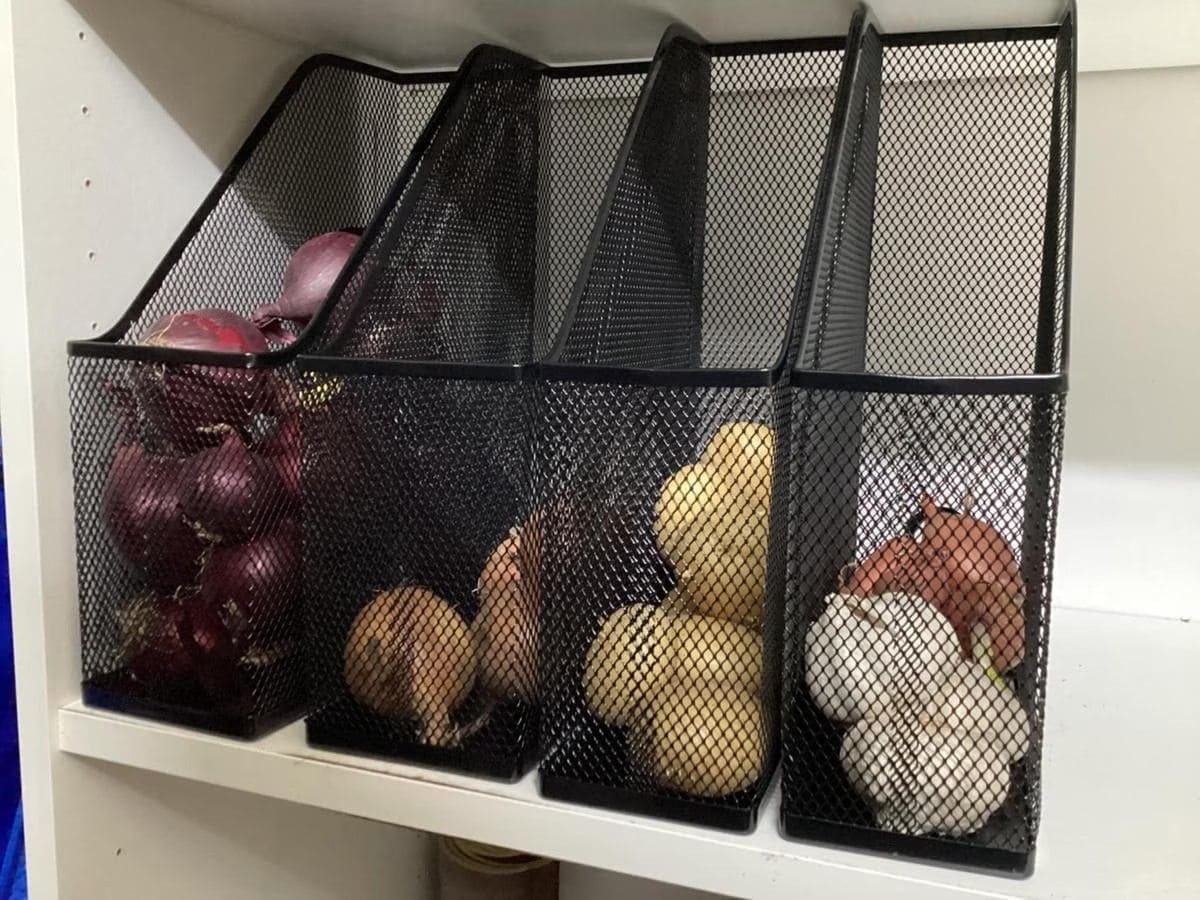 Mesh Magazine Rack Vegetable Holders