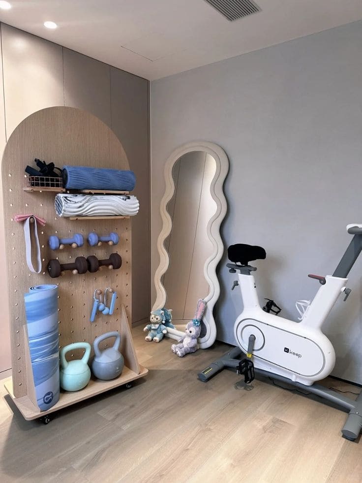 Modern Minimalist Home Gym Corner
