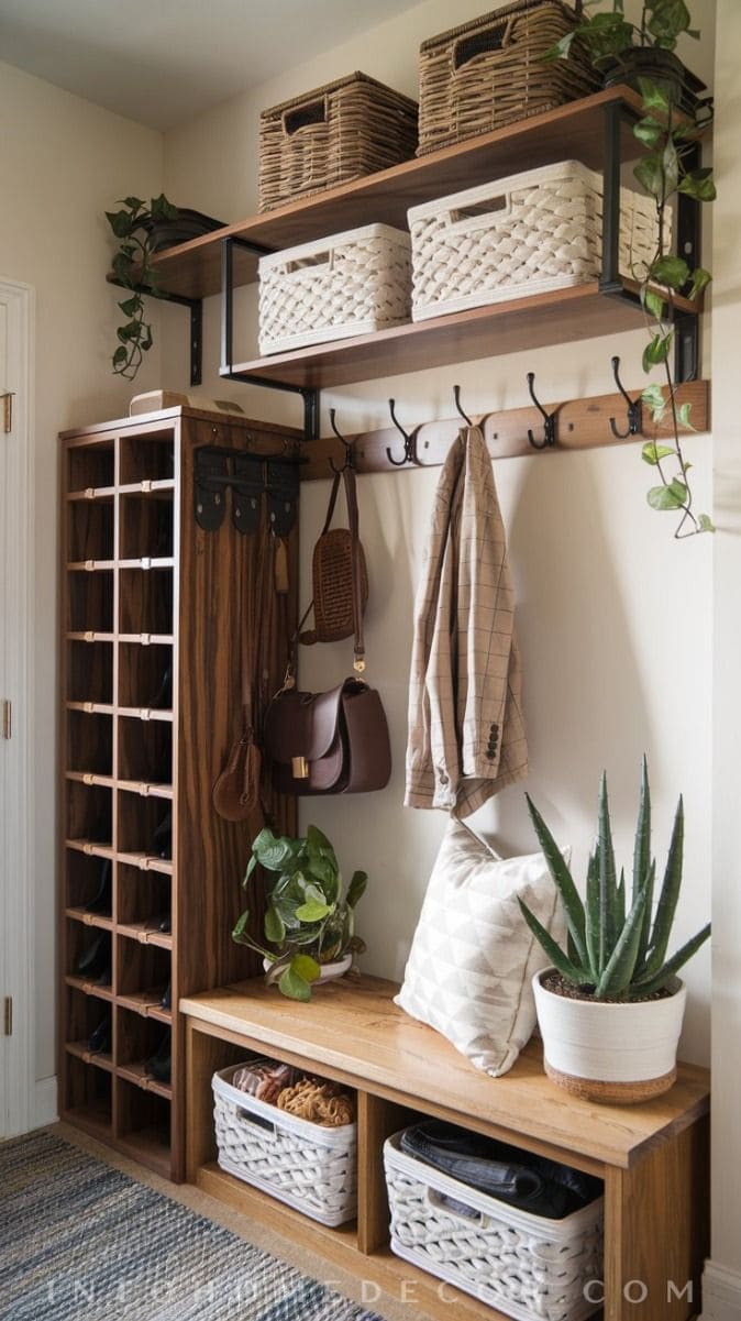 Modern Natural Entryway Nook