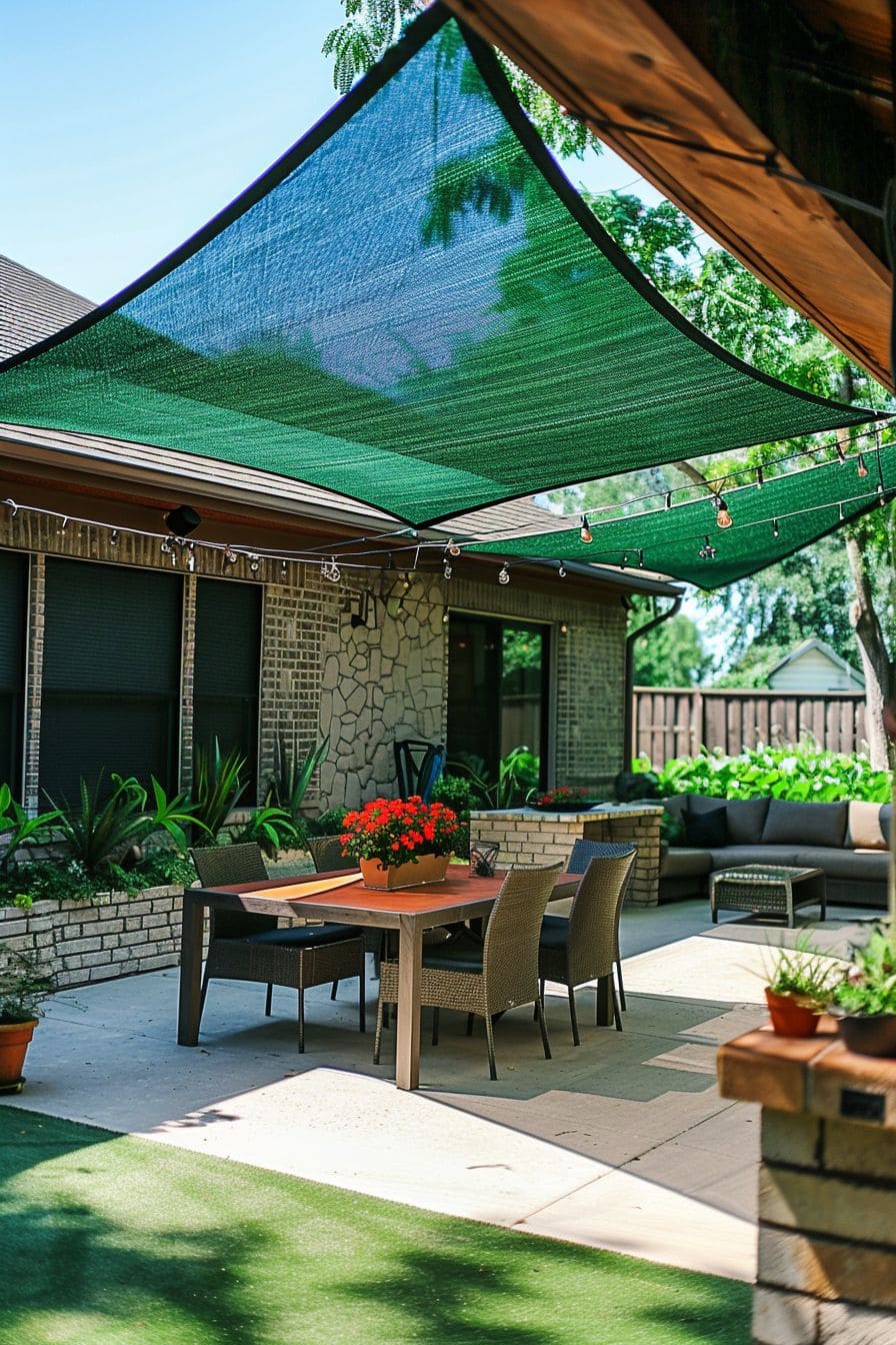 Modern Shade Sail Patio Cover