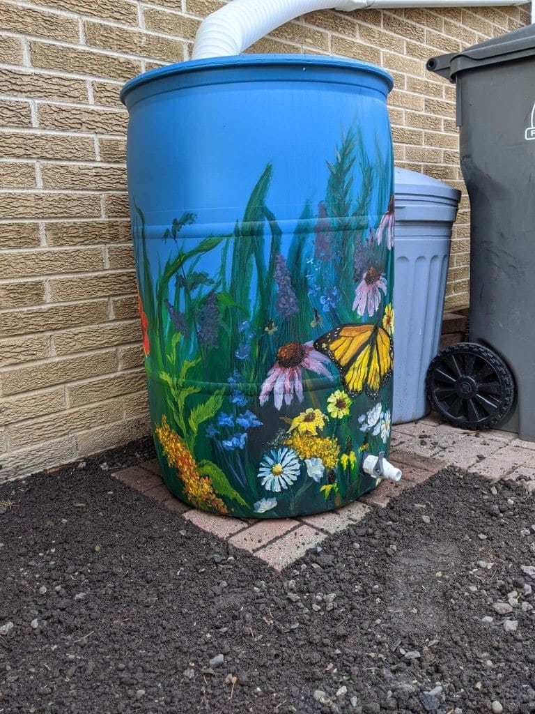 Monarch Garden Rain Barrel