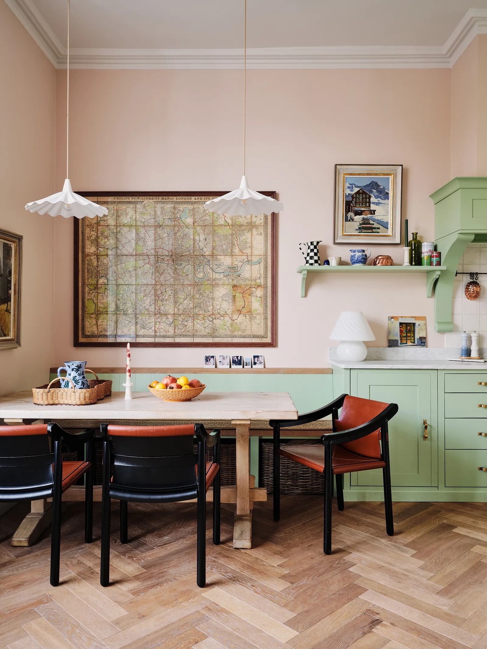 Pastel Map Breakfast Corner
