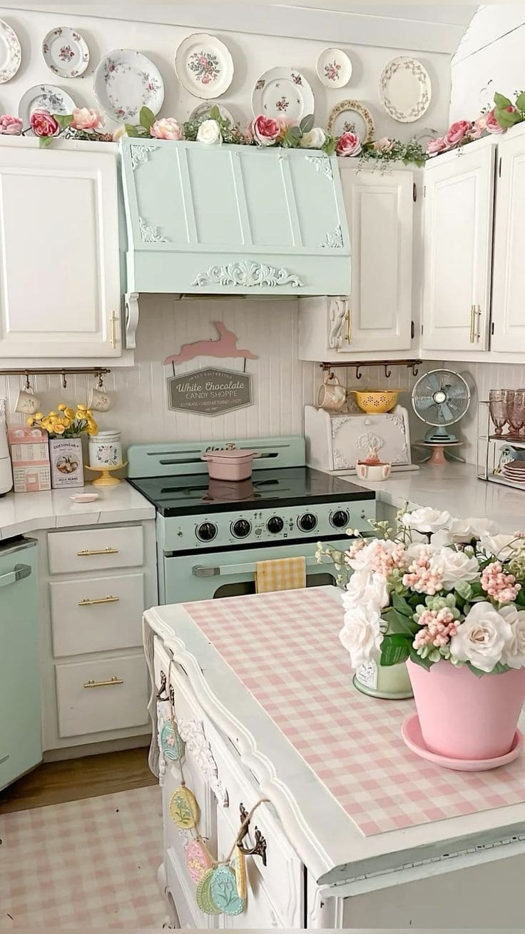Pastel Whispers Cottage Kitchen