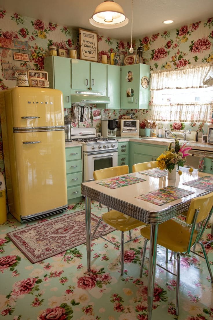 Retro Bloom Kitchen Delight
