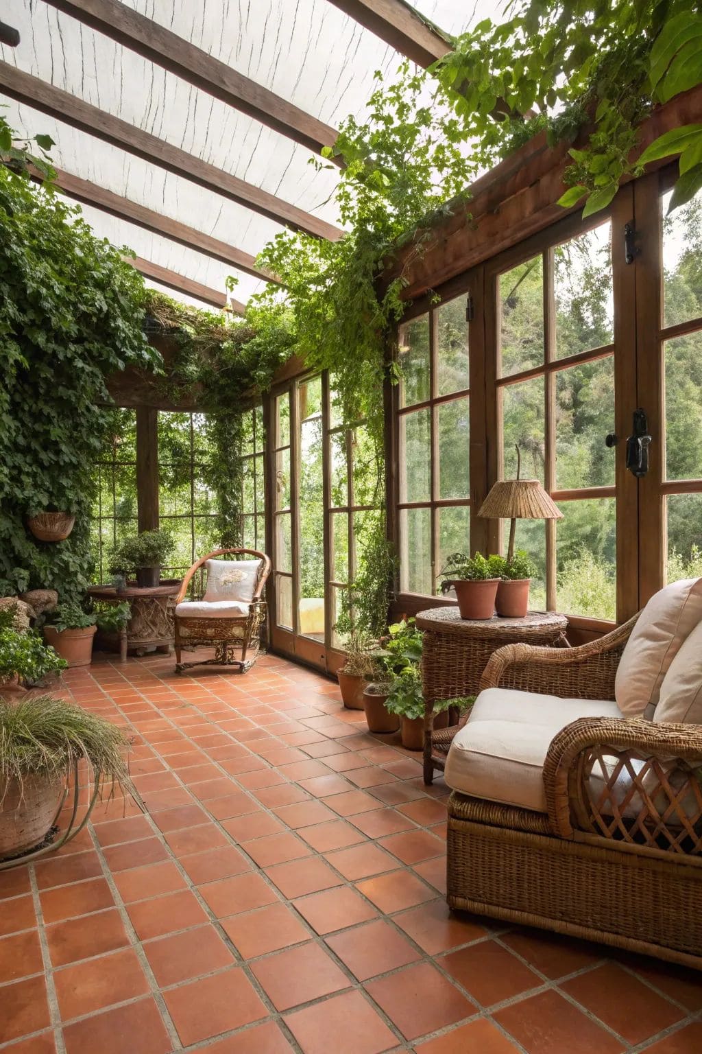 Rustic Garden-Inspired Sunroom Retreat