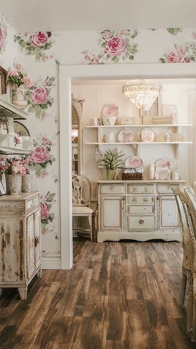 Rustic Rose Garden Kitchen