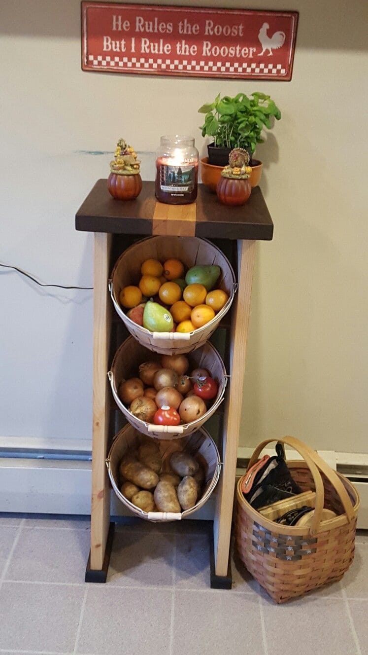 Rustic Tiered Produce Stand