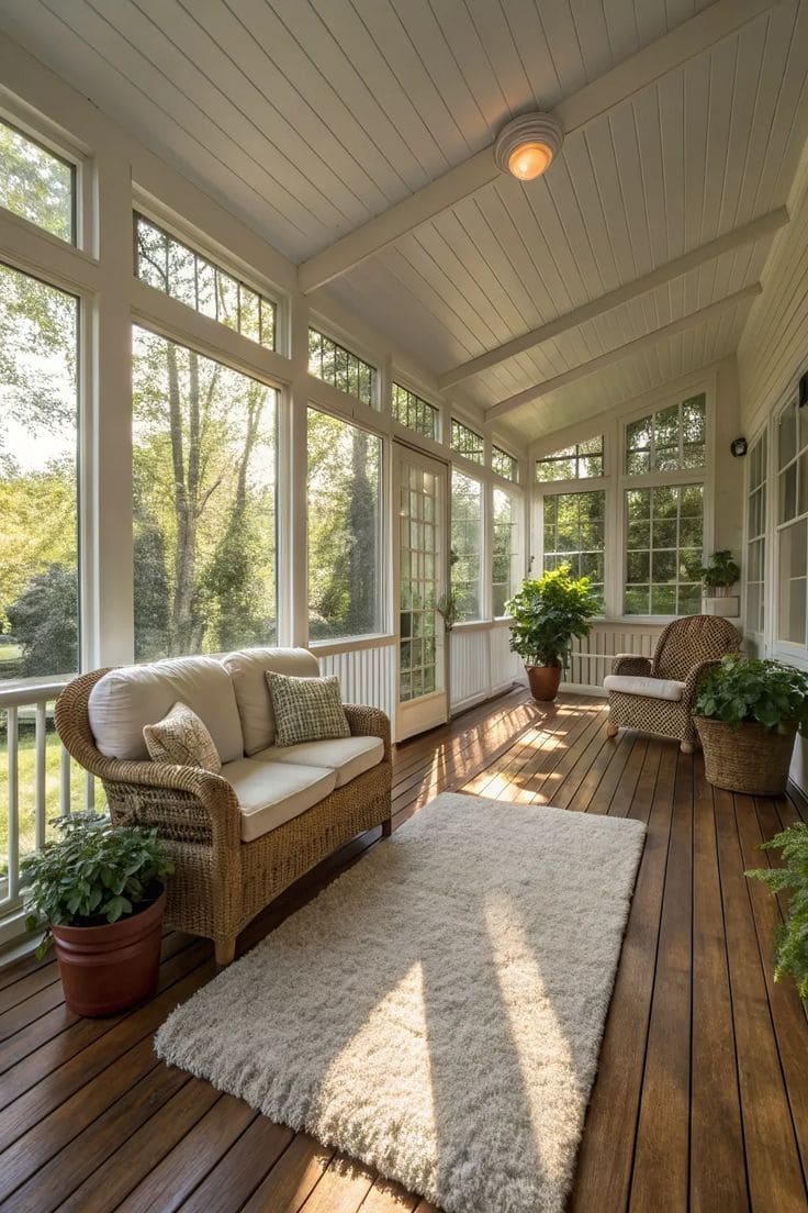 Serene Cottage-Style Sunroom Haven
