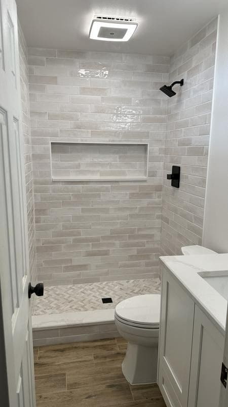 Sleek Modern Subway Tile Shower