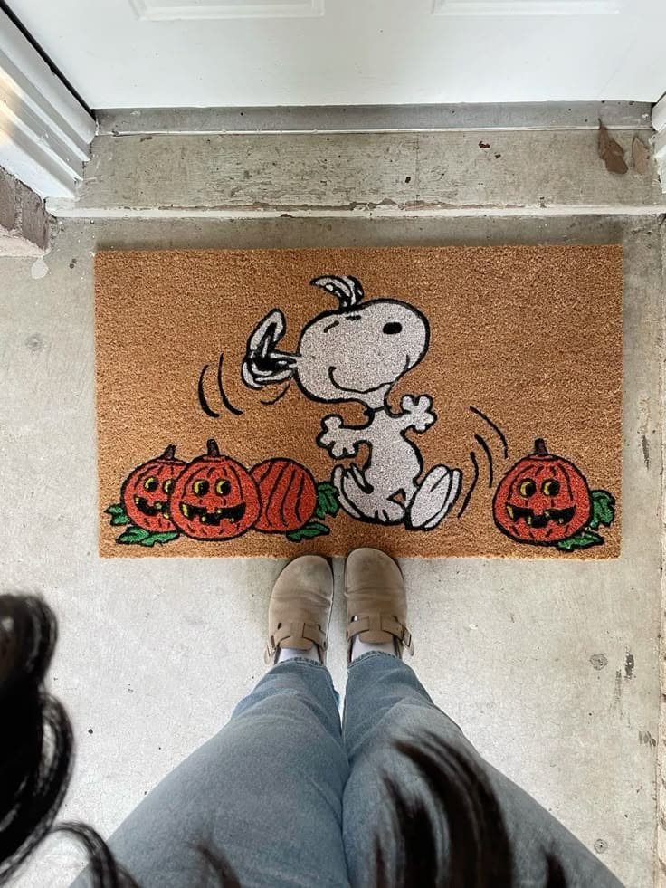 Snoopys Pumpkin Patch Welcome Mat