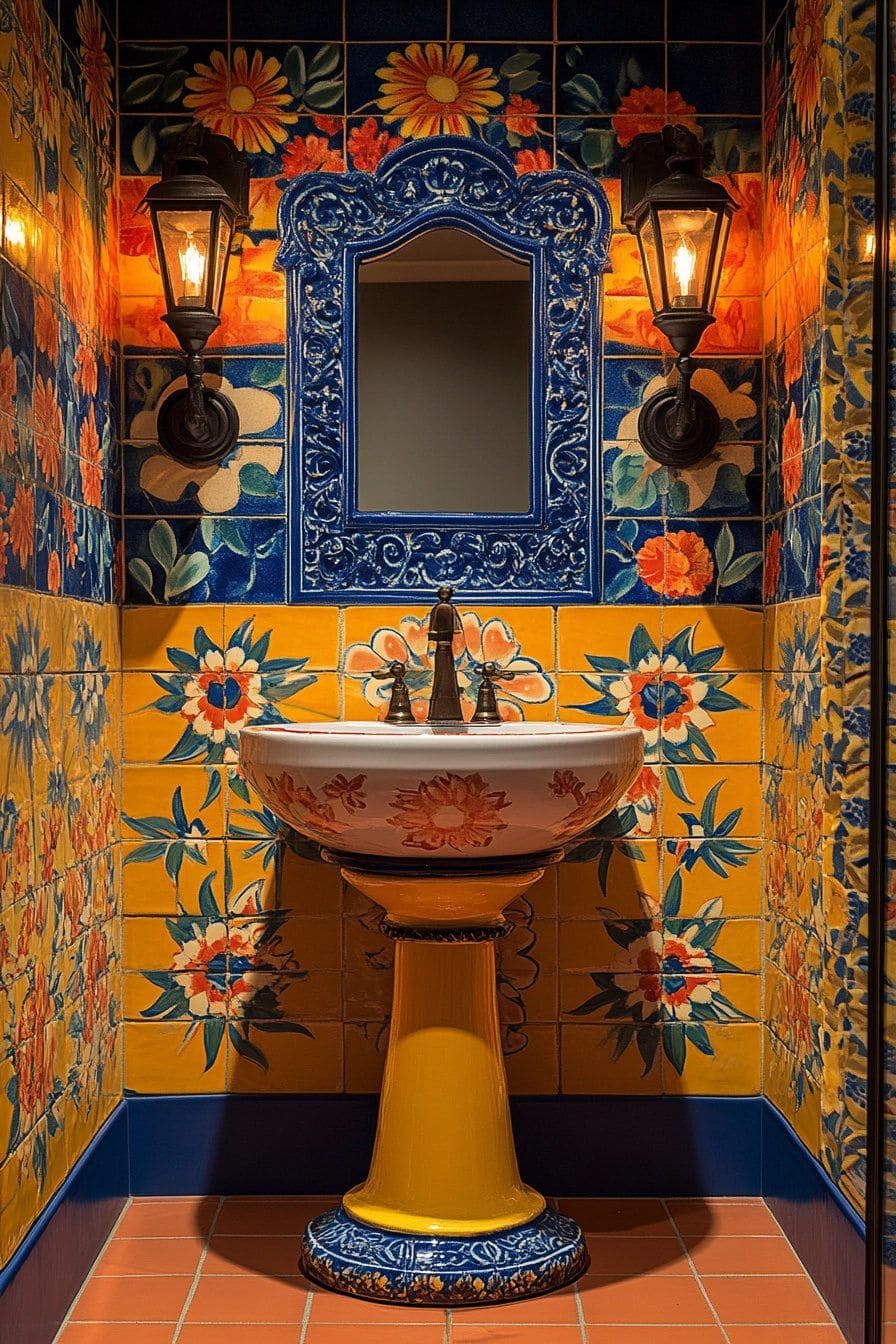 Sunflower Glow Powder Room