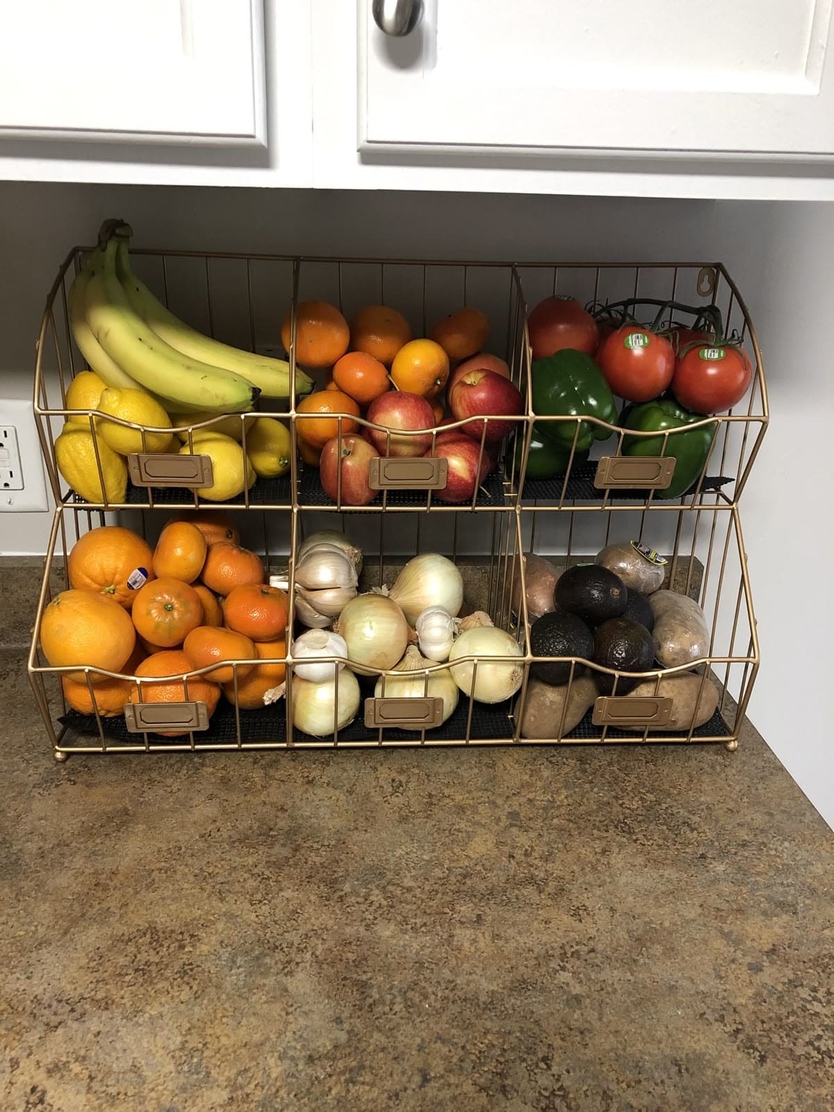 Tiered Countertop Produce Organizer