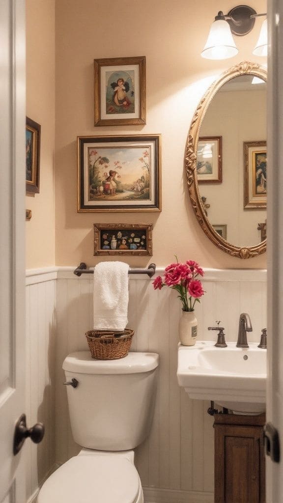 Vintage Elegance Powder Room