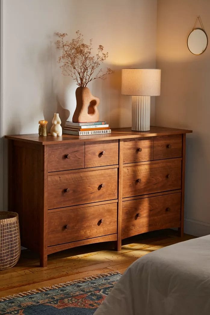 Warm Minimalist Corner Dresser
