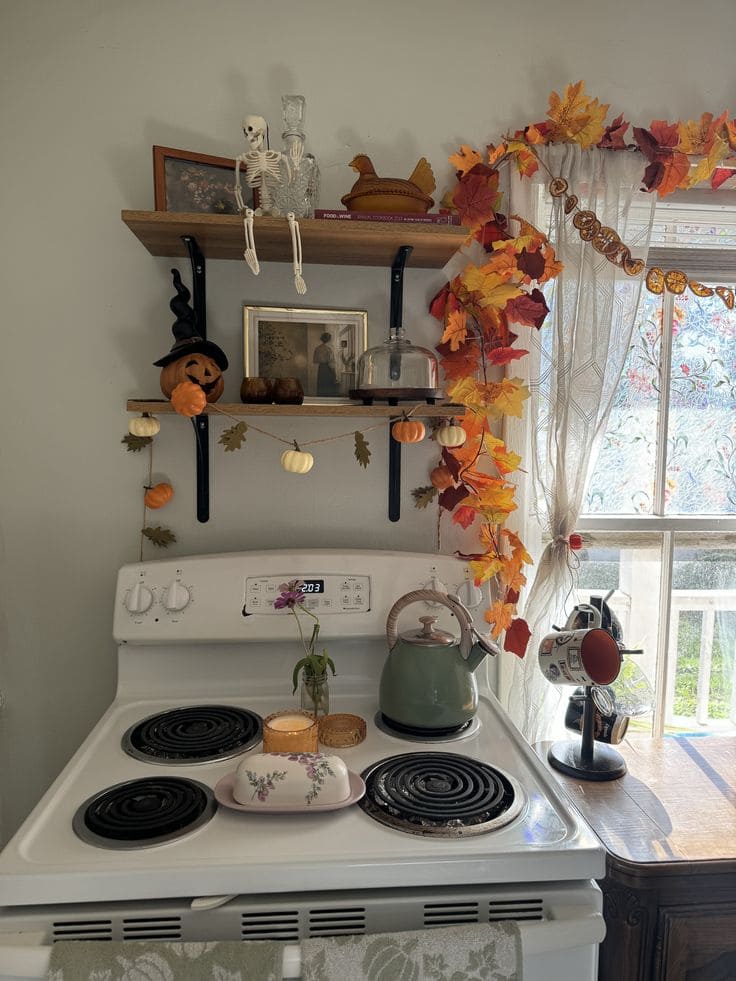 Autumn Charm Kitchen Shelf Display