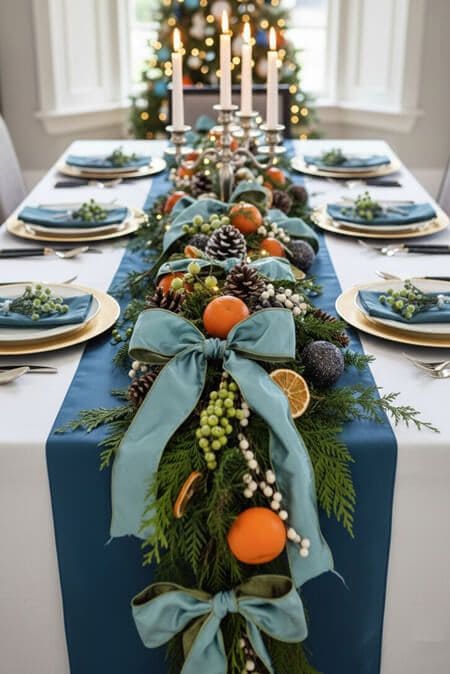 Blue Ribbon Citrus-Inspired Table Garland