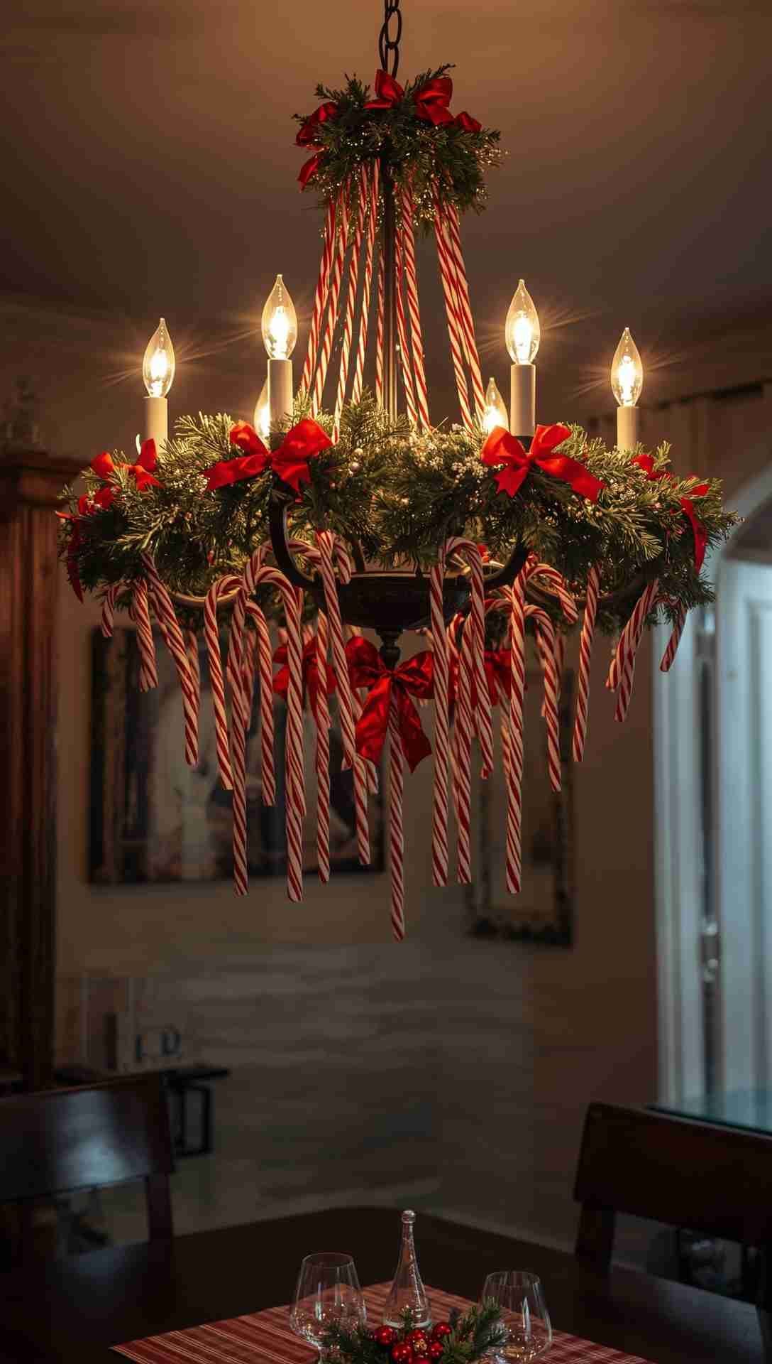 Candy Cane Chandelier Christmas Charm