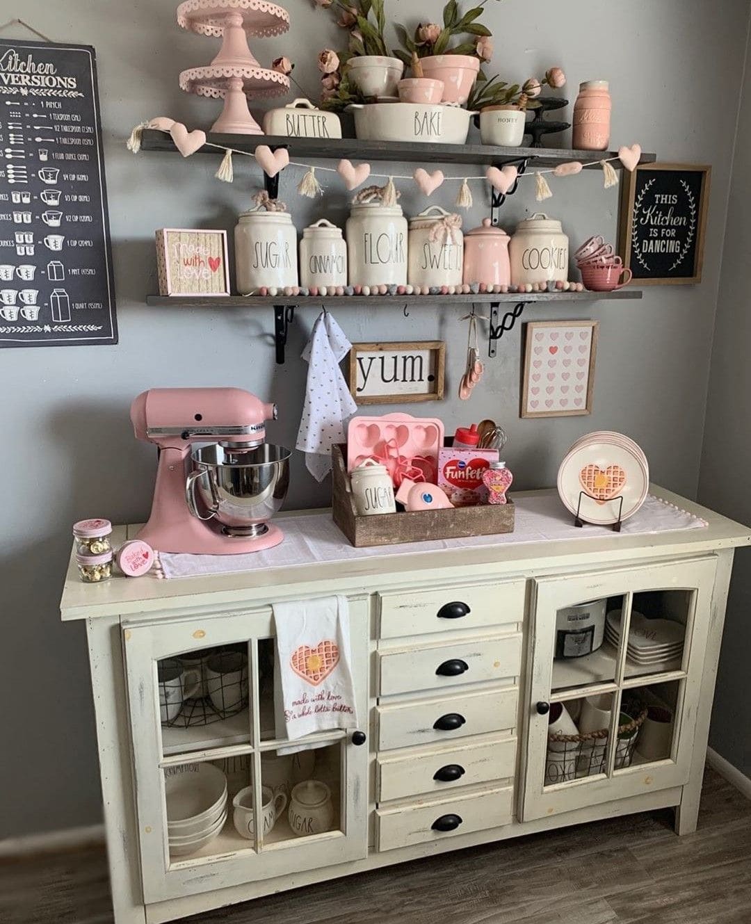 Charming Pink Kitchen Corner