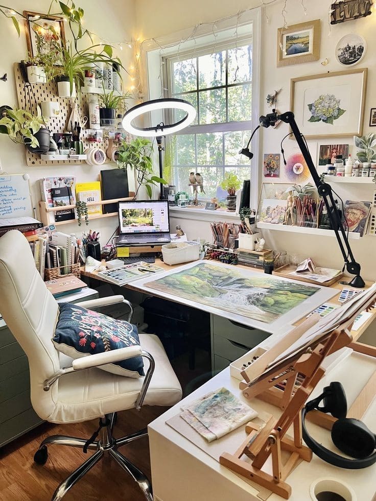 Cozy Artist Workspace