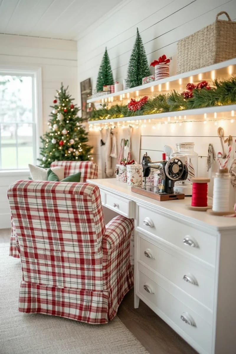 Cozy Christmas Crafting Space