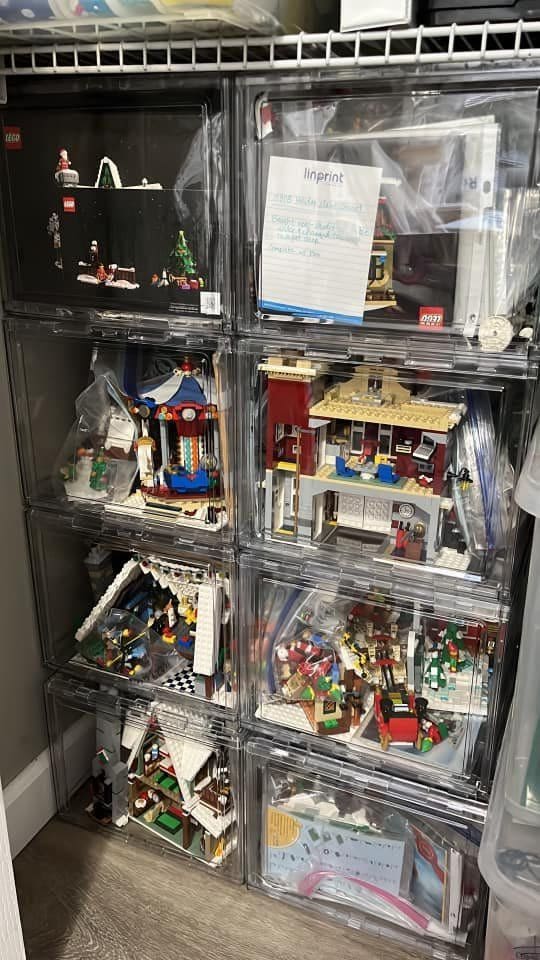 Crystal-Clear LEGO Storage Wall