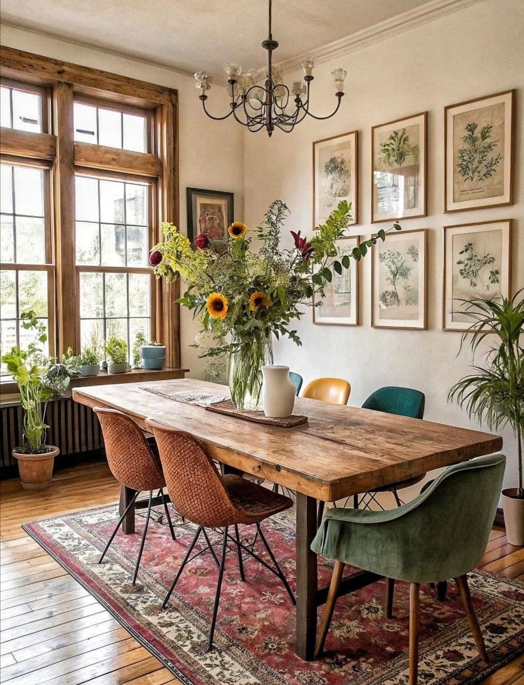 Eclectic Garden-Inspired Dining Room
