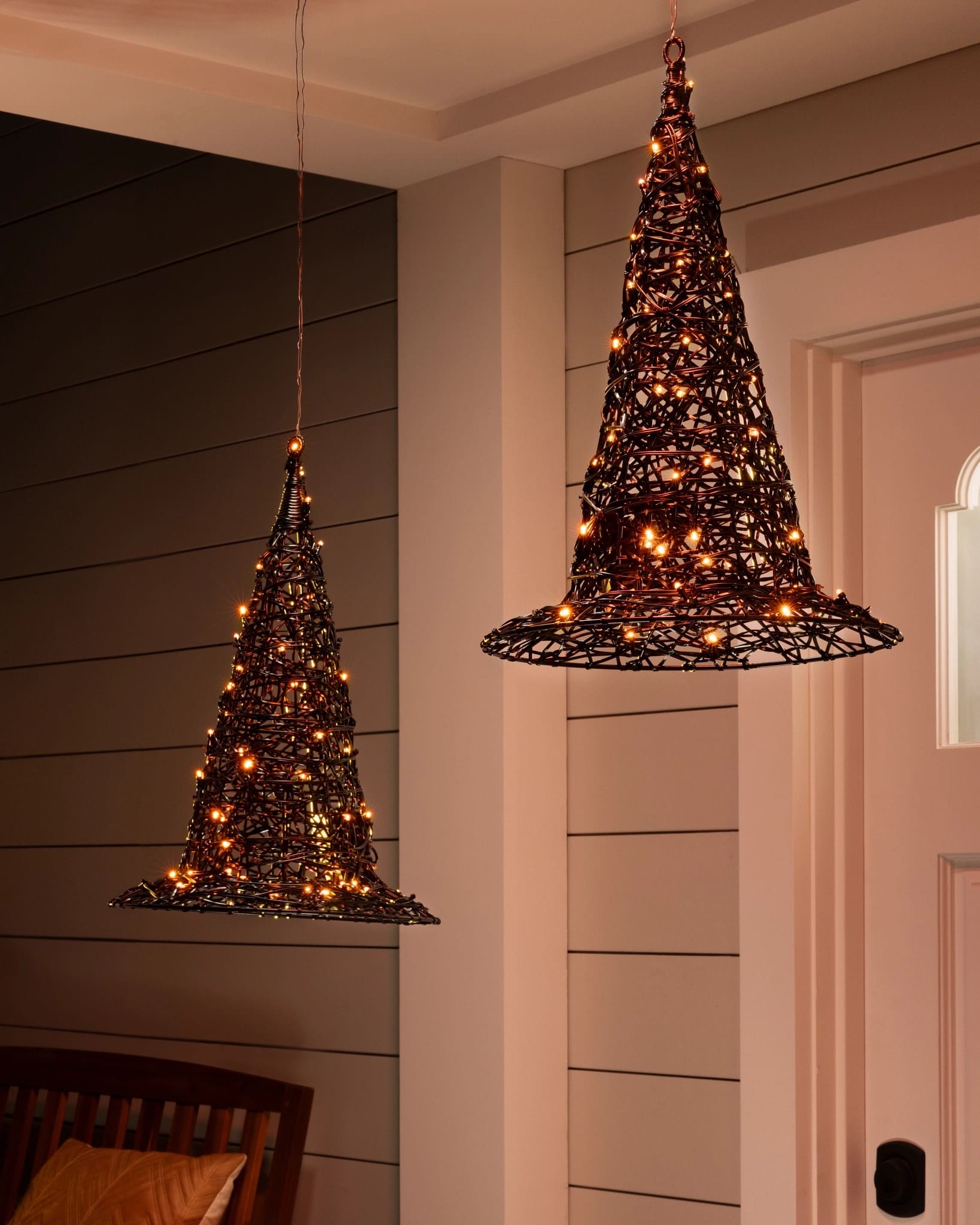 Enchanted Witch-Hat Porch Lanterns