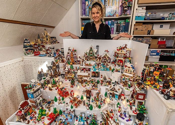 Magical LEGO Winter Village Display