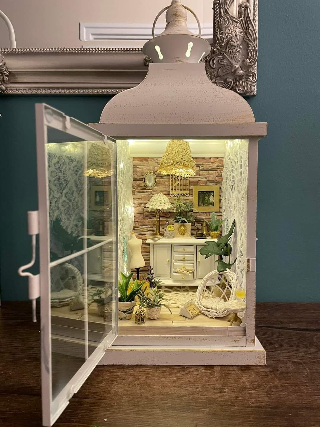 Miniature Boho Lantern Decor