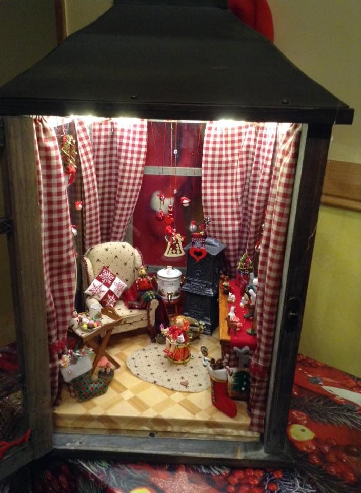 Miniature Christmas Living Room Lantern