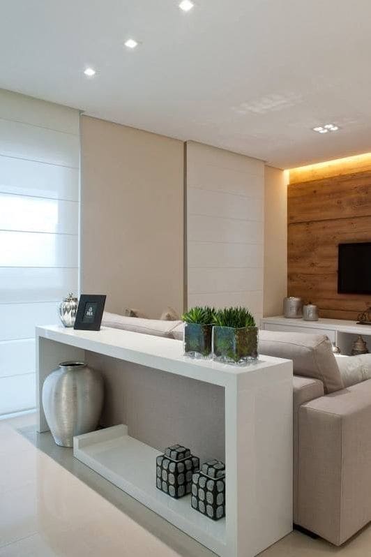 Minimalist White Sofa Table