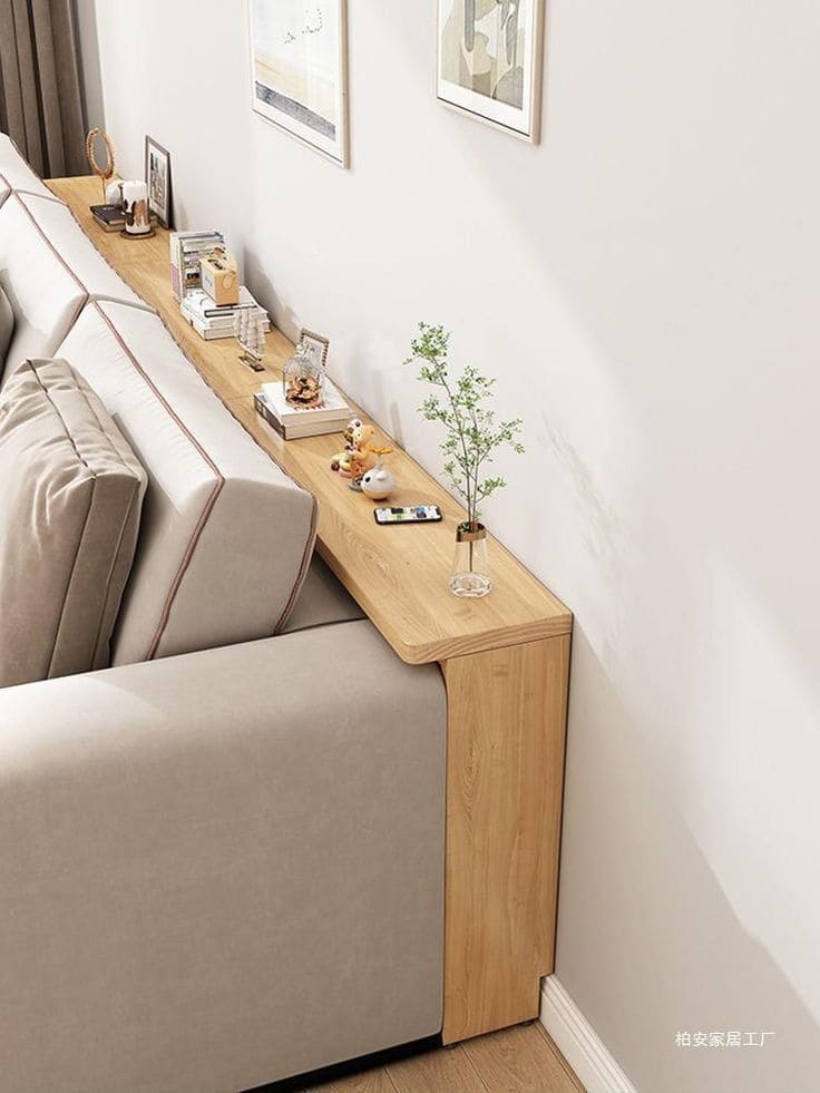 Sleek and Wall-Mounted Sofa Table