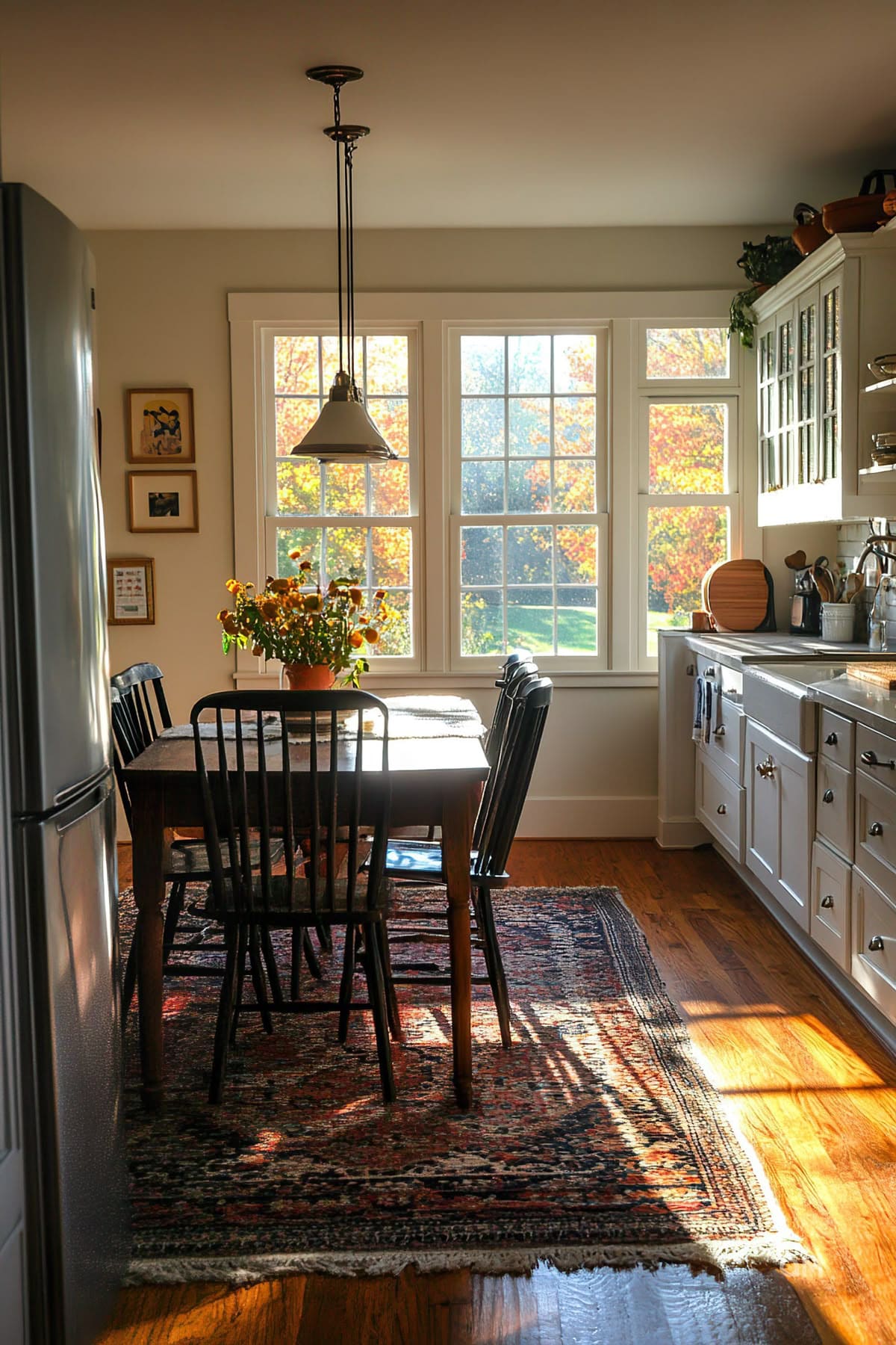 Sunlit Autumn Breakfast Corner
