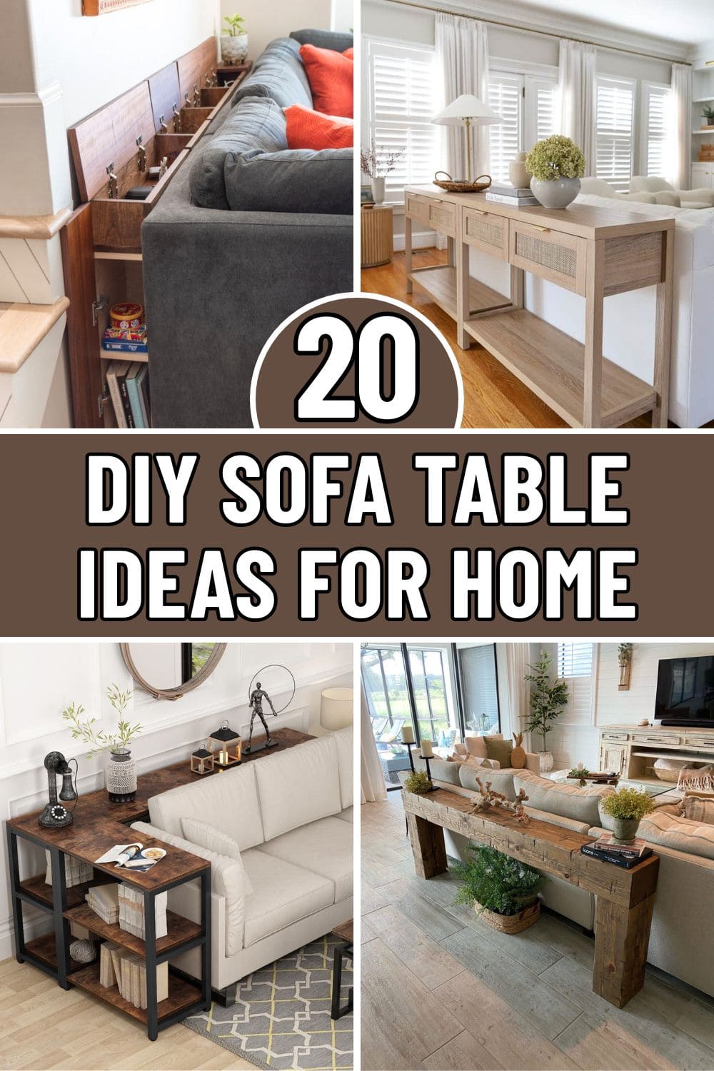 20 Creative DIY Sofa Table Ideas to Enhance Your Living Space