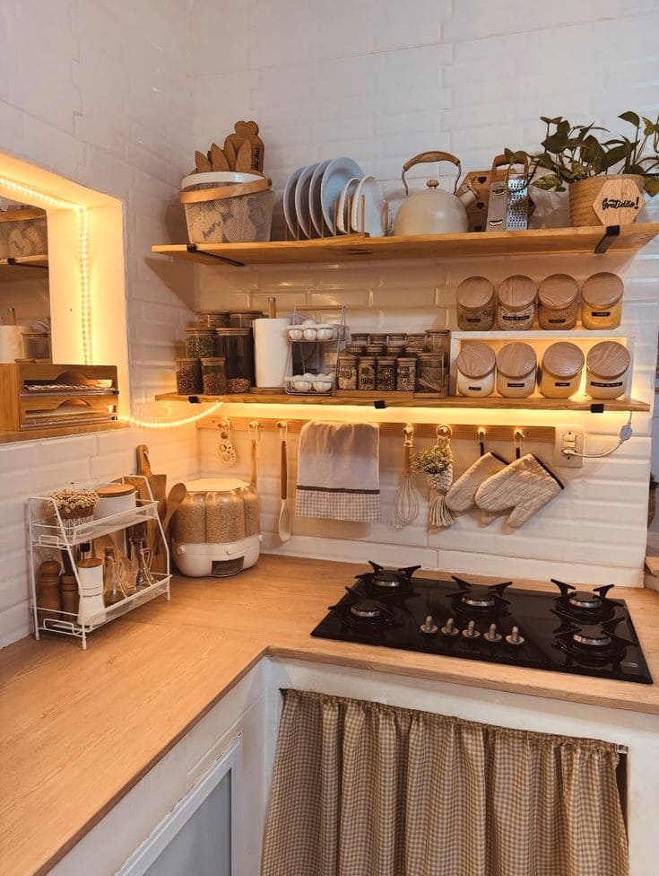 Warm Cottage-Style Kitchen Corner