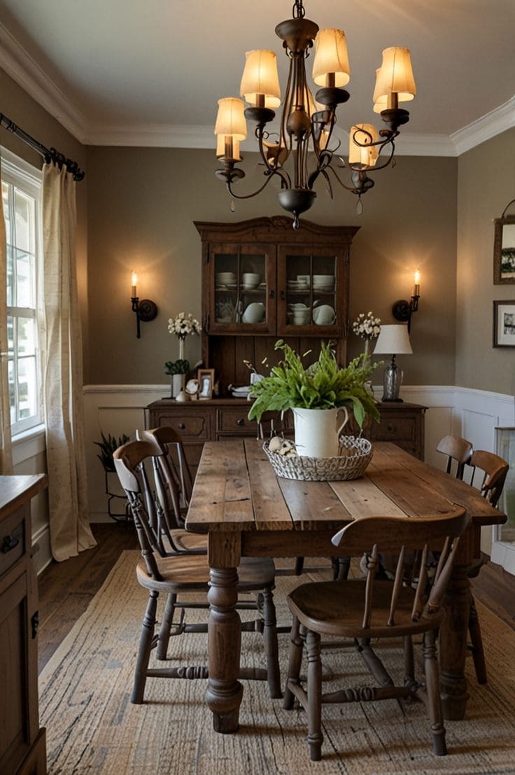 Warm Country Charm Dining Room
