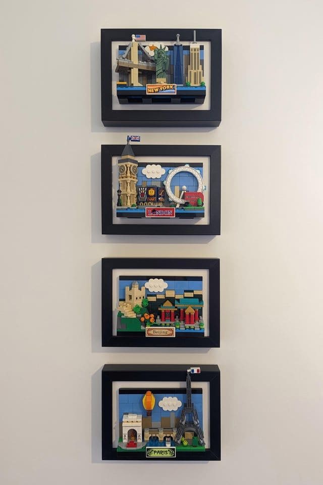 World Landmarks Shadowbox Wall