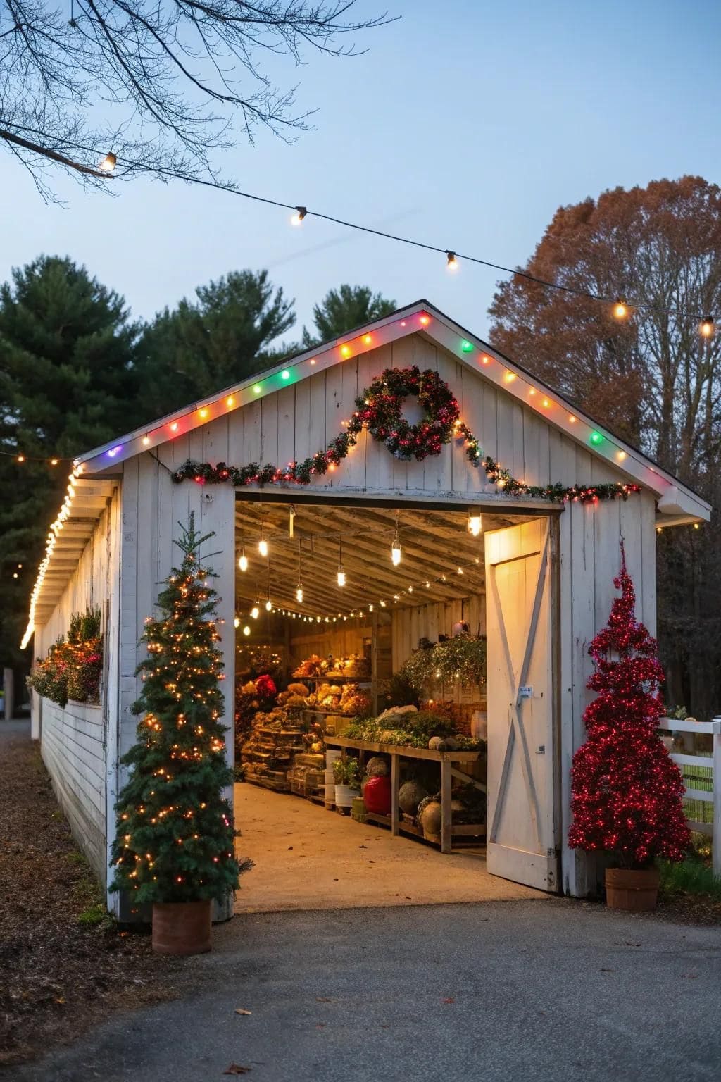 Christmas Shed Entrance Makeover