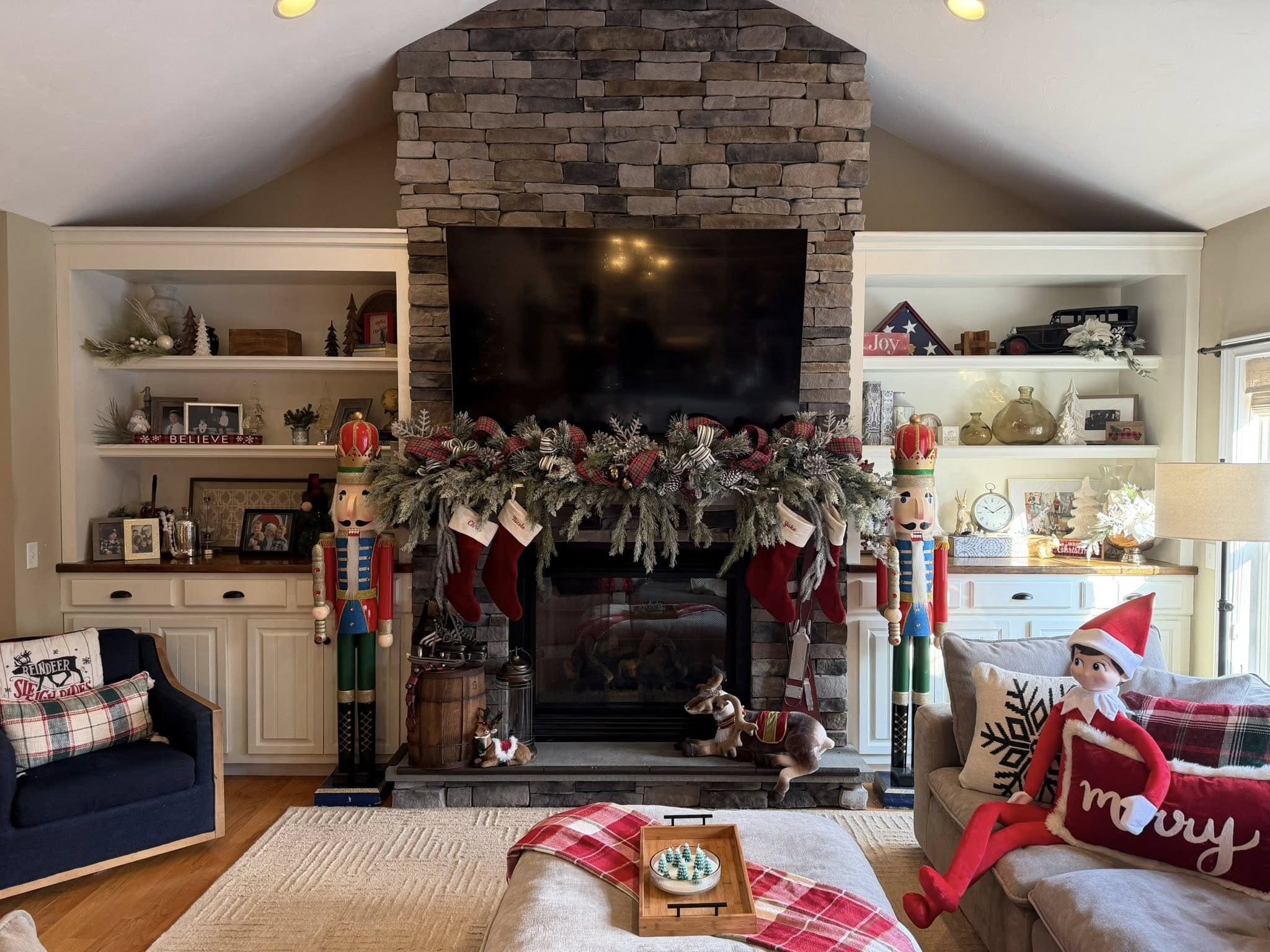 Cozy Living Room Christmas Charm