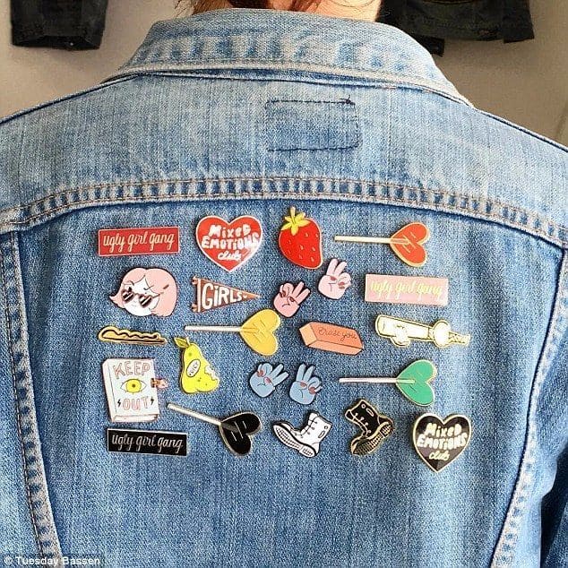 Denim Jacket Pin Display