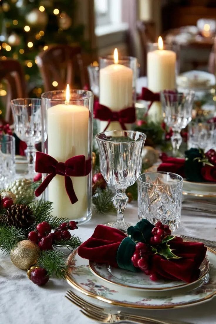 Elegant Holiday Dinner Table