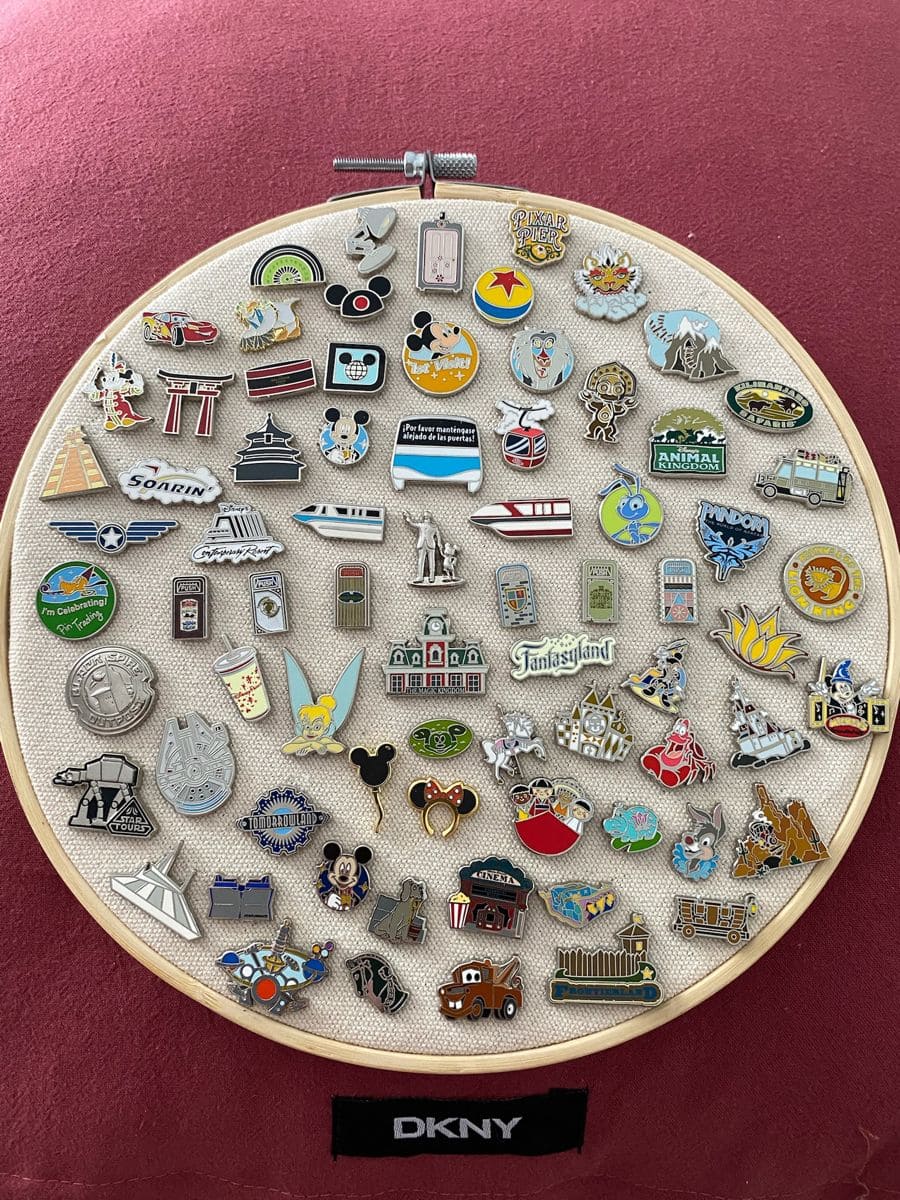 Embroidered Hoop Pin Display