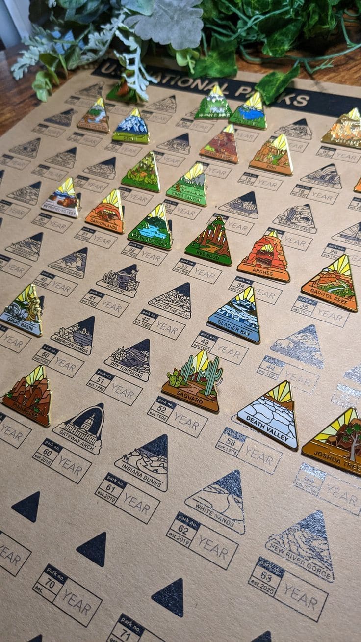 National Park Pin Tracker Board