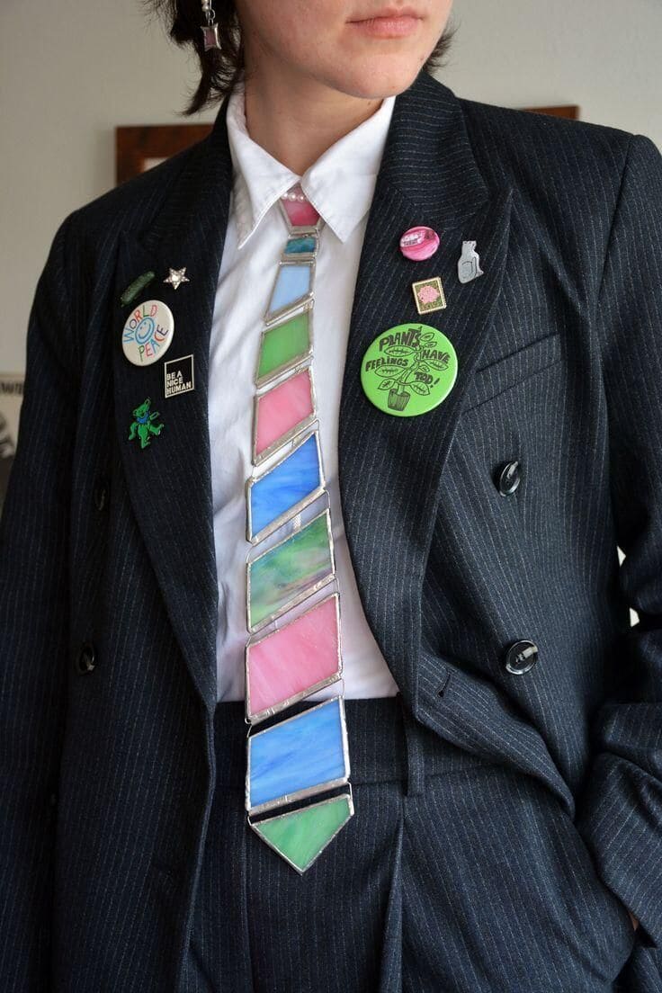 Stained-Glass Pinstripe Jacket